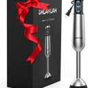 1000W Powerful Immersion Blender handheld, 2025 New Update Hand Blender with 25-Speed, Scratch-Resistant Corded Hand Mixer with Heavy-Duty Copper Brushless Motor and Gift Box Black