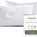 Fairpeak 4 Pack Queen Size Pillow Protectors with Zipper, OekoTEX Certified Pillow Covers, Luxury Hotel Quality Pillow Cases, Soft Breathable, Machine Washable, 20 x 30