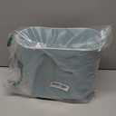 iDesign Small Slim Plastic Bathroom Garbage Can, Garbage Can for Bedroom, Office, Desk, Dorm, Blue (Soft Aqua)