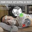 Full Face CPAP Mask, Silicone Soft Perfect Sealing Nose CPAP Masks Reuse Replacement Set for F20, Nasal CPAP Mask with Headgear, Elbow/Swivel and Cushion (L)