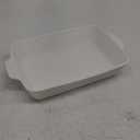 DOWAN Casserole Dish, 9x13 Ceramic Baking Dish, Large Lasagna Pan Deep for Oven, 4.2 Quarts Baking Pan with Handles, Oven Safe and Durable Bakeware for Lasagna, Home Decor, Wedding Gift, Soft White