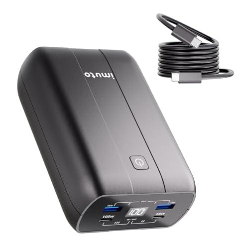 imuto 100w Power Bank, 20000mAh 4-Output Laptop Portable Charger,Fast Charging USB C PD3.0 External Battery Pack for Laptop MacBook Dell XPS iPad Tablet Steam Deck iPhone 16 15 14 Pro Samsung S22 etc