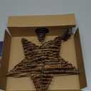 Brightown Christmas Tree Topper Star Lighted Plug in 3D Rustic Rattan Natural Farmhouse Built-in 10 Bulbs Christmas Tree Star Topper Classic Vintage Indoor Xmas Decorations Ornament Holiday Home Decor