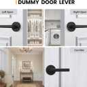 Goldenwarm Black Door Handles Dummy, Matte Black Door Handle Zinc Alloy, No-Turning Dummy Door Levers for Closet Hallway(6 Pieces/3 Pack)