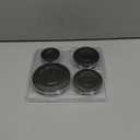 Gas Stove Burner Caps Set, Cooker Hat Set Suitable for Most Gas Stove Burners, 1 Large, 1 Small, 2 Middle