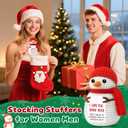 2 x I Love You Snowman Gifts for Him Her,Romatic for Husband Wife Boyfriend Girfriend,Funny Handmade Crochet Christmas Snowman Ornaments Decorations Stocking Stuffer for Wedding Anniversary