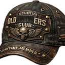 Old Club-Vintage Baseball Cap, Unisex Retro Old Club Hat Gift for Men & Women Black