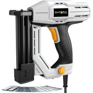 Electric Nail , Batavia 2-in-1 Staple Brad Nailer 18 Gauge for Heavy Duty, 120V Stapler for Upholstery, Carpentry, DIY, 3/4'' Narrow Crown Staples 200pcs and Nails 800pcs Included
