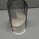 Toothbrush Holders with Sliding Lid, Rotating 3 Slots Bathroom Organizer Countertop, Tooth Brush Toothpaste Holder Bathroom Counter Stand Sink Organizer Caddy for Vanity Makeup Brushes Holder (White+Transparent Black)