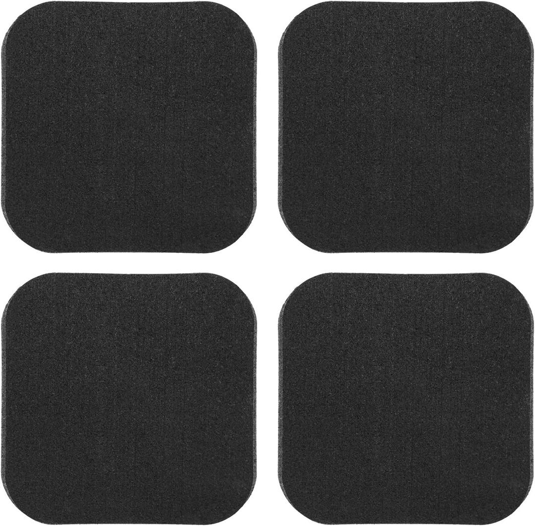 4Pcs Treadmill Mats, Coolrunner High Density Equipment Pads Noise Reduction for Floor Protection, Washing Machine Pads, Anti Vibration Rubber mats for Stationery Bike, Rowing Machine, Home Gym Station