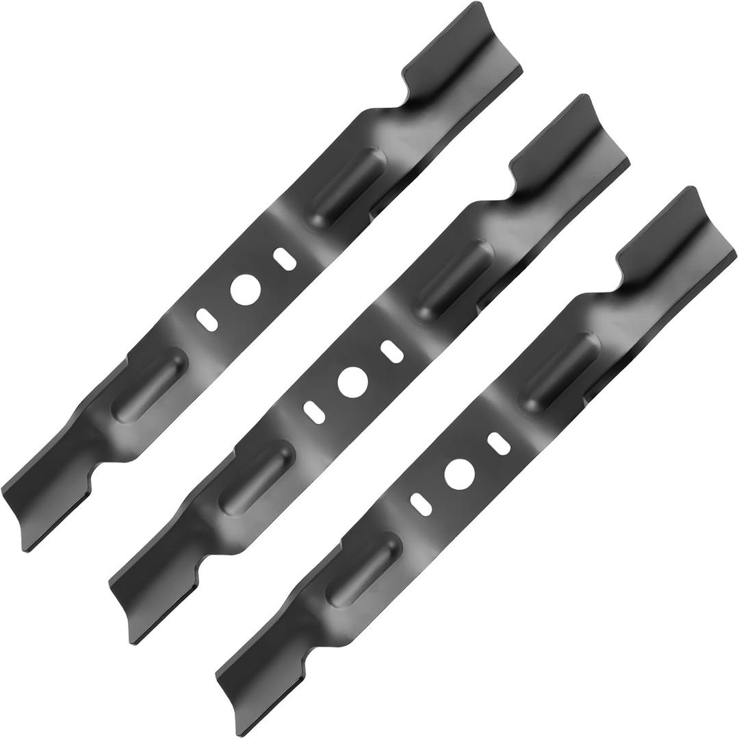581101101 Mulching Blades for 54" Mower Deck Compatible with Husqvarna GT54CS GT54LS YT54LS Poulan PP24KA54 Craftsman Redmax Lawn Mower, 3 Pack