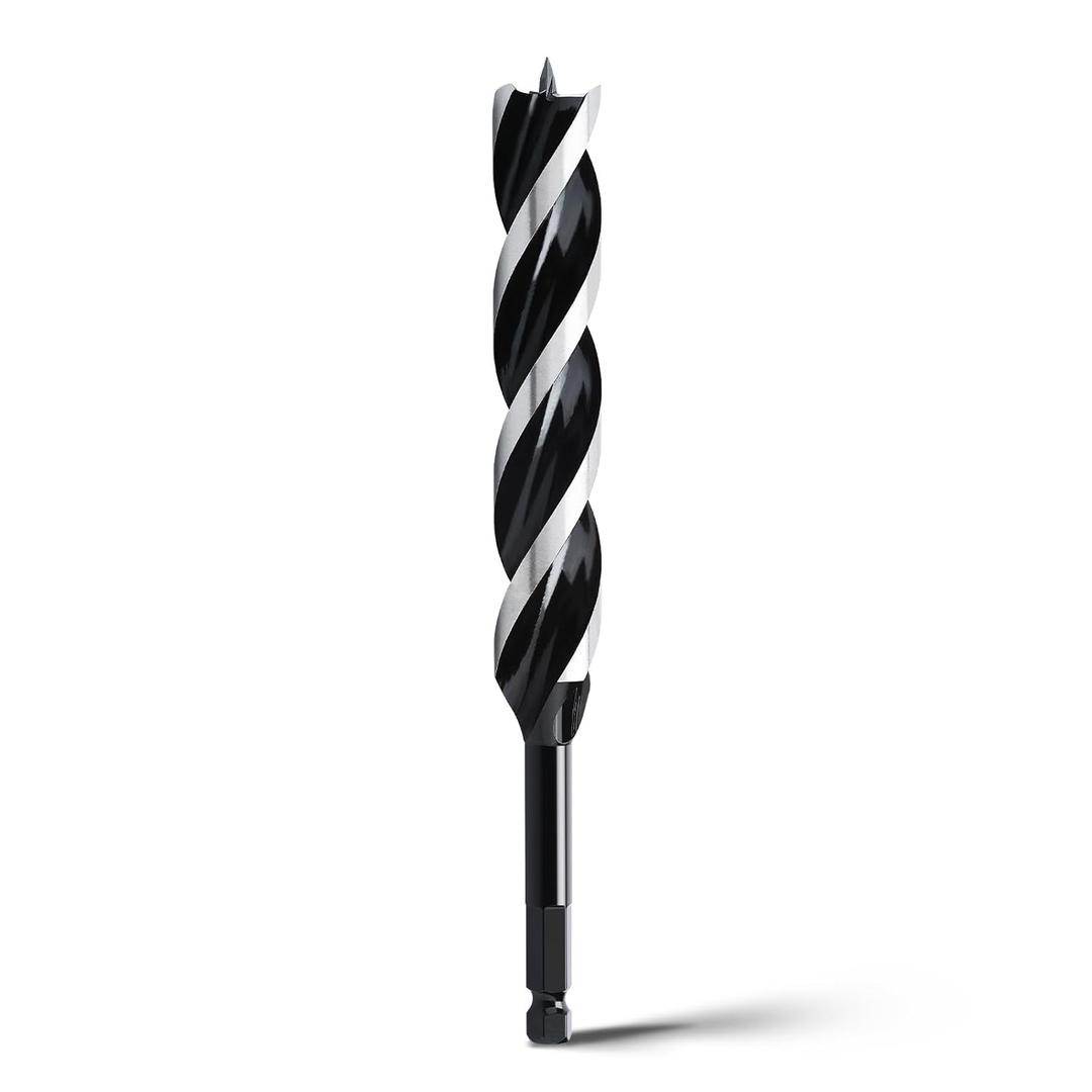 1" x 9" Auger Drill Bit for Wood,Hex Shank Tri Flute Wood Drill Bit for Soft and Hard Wood,Plastic,Drywall and Composite Materials