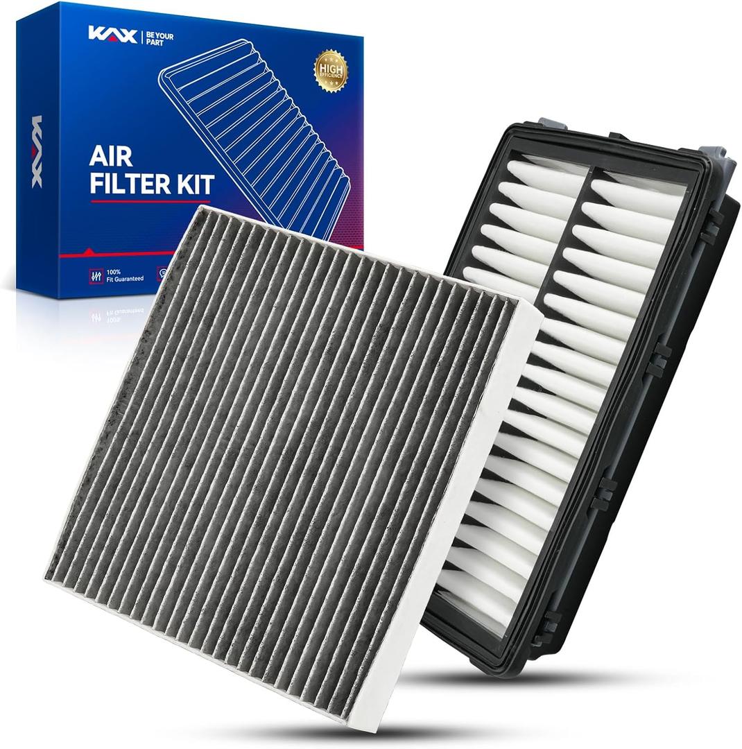 KAX Cabin & Engine Air Filter Kit Compatible With 2022-2024 Tucson, 2021-2024 Santa Fe, Sorento, 2020-2024 Sonata, 2023-2024 Sportage, 2021-2025 K5, Replace# CF12820 CA12816