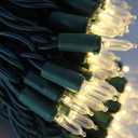 2 x 100 LED Warm White Christmas Lights on Green Wire, 35 Feet Xmas Tree Lights, UL Certified for Outdoor Indoor (Warm White)