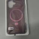 Magnetic Compatible with iPhone 16 Plus Case with Stand [Military Grade Drop Tested][Compatible with Magnet] Ring Translucent Slim Hard Back Soft Edge, Red