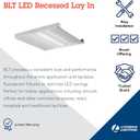 Lithonia Lighting 2x2 LED Troffer Light, BLT Series Low Profile LED Drop in Ceiling Light for Dropped Ceiling with Curved Ribbed Diffuser, 3300 Lumens, 3500K Neutral White