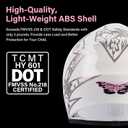 TCMT Youth Dirt Bike Helmet DOT Certified - Kids Full Face Motocross ATV Helmet with Goggles, Gloves and Helmet Bag for Off-Road, BMX, MX, Street Riding (White, S)