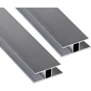 Aluminum H Connectors - Fits 8mm Twin-Wall Greenhouse Panels, Join 2 Pieces of Panels Together, 4-Foot Length, 10 Pieces (8mm Aluminum H Connectors)
