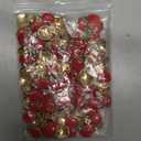 DanLingJewelry 100pcs Enamel Red Apple Charms Gold Plated Mini Apple Fruit Dangle Charms for DIY Jewelry Craft Supplies