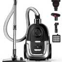 Zefiro Max 1600W Multi-Surface Bagless Canister Vacuum Cleaner, 40kPa Suction, Lightweight Corded Canister Vacuum, HEPA Filter, Auto Cord Rewind, Floors, Carpets, Pet Hair, Home Apartment