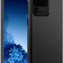 JETech Slim Fit Case for Samsung Galaxy S20 Ultra 5G (2020), Thin Phone Cover with Shock-Absorption and Carbon Fiber Design (Black)