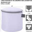 Kimmama Laundry Bags Mesh Wash Bags, Large Bra Washing Bag for Laundry, Net Washer Sack with Zipper, Lingerie Pouch for Cleaning and Drying Underwear, Delicates, Brassiere, Bralette, Undergarment (White)