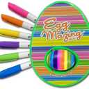 EggMazing Easter Egg Mini Decorator Kit Arts and Crafts Set - Includes Egg Decorating Spinner and 6 Markers - Ages 3 and Up, Taille Unique
