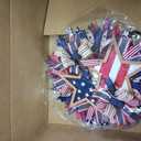 4th of July Front Door Wreath, USA 250th Anniversary Flag Wreath, 40cm (15.75in) Large Patriotic Door Hanging Decor for Independence Day & Patriotic Holiday Home Decoration