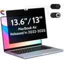 Peslv Magnetic Privacy Screen for Macbook Air 13.6/13 Inch (2022-2025, M2, M3, M4), Removable Matte Anti Glare Blue Light Protector Private Security Filter for 13.6inch Mac Laptop Computer