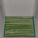 20 Pack 10 Inch Sage-Green Spiral Taper Candles for Christmas and Spring Home Decoration, Unscented Dripless Twisted Candlesticks for Dinner St. Patrick's Day Earth Day and Garden Parties