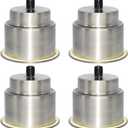 Yuanhe 4pcs Stainless Steel Cup Drink Holder with Drain for Marine Boat RV Camper