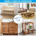 4 x PATIKIL 1" Rigid Caster Wheels, 4 Pack Silent Fixed Plate Casters with M4 Screws Load Capacity 33Lbs for Furniture Workbench Cart Trolley One Direction Rolling, White(NO Brake)