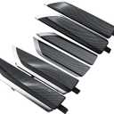 Door Trim Molding Kit Carbon Fiber 6pcs for Interior Door Panel & Center Console 84458971 Compatible with Chevrolet Chevy Silverado & GMC Sierra Truck Door Accessories Parts
