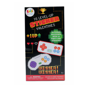 Lolli & Pip™ Video Games Sticker Valentines Day Cards, 2 Pack 