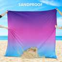 WIWIGO Beach Blanket Waterproof Sandproof Beach Mat 79" X 83"/10'x9'for 2-8 Adults Quick Drying Outdoor Picnic Mat Beach Accessories for Travel, Camping, Hiking