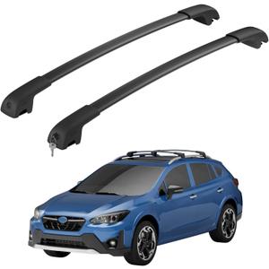 Car Roof Rack Cross Bars Compatible with Subaru Crosstrek 2018-2023/ Impreza 2017-2023 with Side Rails, Lockable Aluminum Roof Crossbar for Rooftop Cargo Bars Luggage Kayak Bike Snowboard