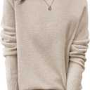 ANRABESS Long Sleeve Sweater, Beige, Size XL
