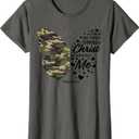 Cute Green Military Camo Butterfly Christian Religious Verse T-Shirt (X-Small)