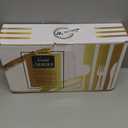 N9R 300PCS Gold Plastic Silverware, Heavy Duty Gold Plastic Cutlery Set Disposable Flatware Dinnerware, 100 Forks, 100 Spoons, 100 Knives, Perfect for Party, Wedding and Daily Use