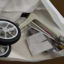 byACRE Carbon Ultralight Rollator Walker with Organizer Bag, Regular Track, 16.5" x 24" Seat (W x H), Oyster White