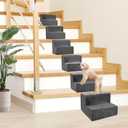 6 Packs 2-Step Dog Ramp for Stairs with High-Density 50D Foam Non-Slip Pet Steps Safer Than Traditional Ramps Supportive Dog Stairs for Small Dogs, Cats, Senior or Injured Pets