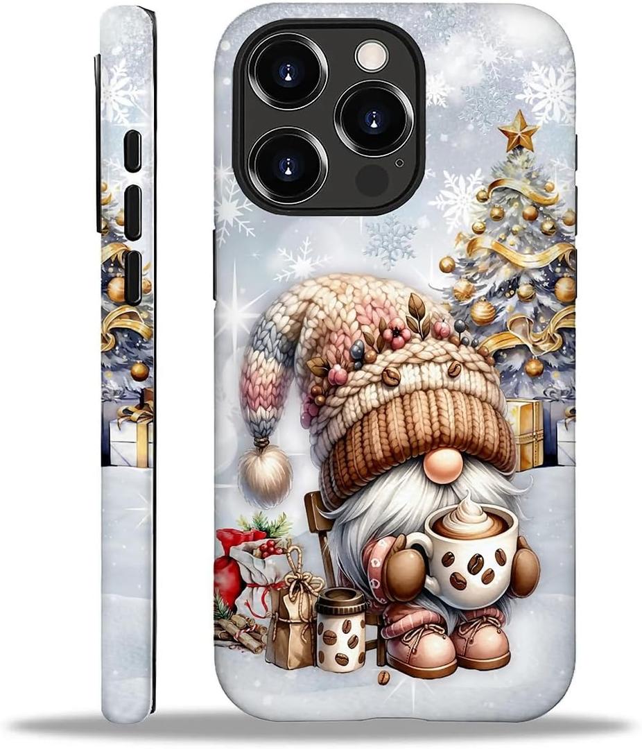 Case Compatible with iPhone 16 Pro,Christmas Decorations-Santa Claus Hybrid 2-Layer Hard Shell+Silicone Double Protective Scratch-Resistant Shockproof Case for iPhone 16 Pro
