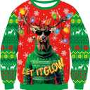 RAISEVERN Christmas Sweatshirt for Men Women Funny Pullover Xmas Top