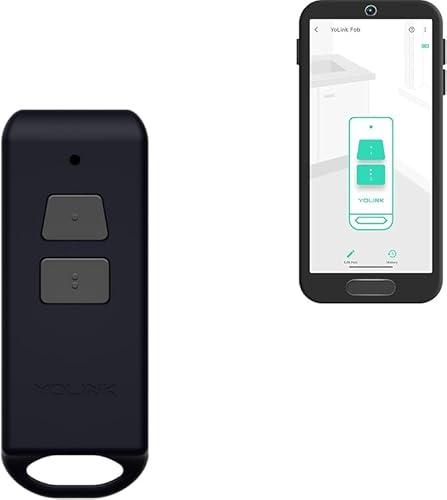 YoLink Mini FlexFob – Compact 2-Button Fob with Rechargeable Type C Battery, Long-Range 1/4 Mile Hub Connection, Compatible with Alexa & IFTTT, Smart Control for YoLink Devices, YS3614