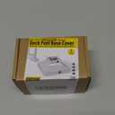 1pcs Post 1.25" Aluminum Deck Post Base Cover, Post Skirt, Handrail, Stair, Porch, Deck Railing Base Brackets Covers (White)