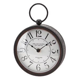 NIKKY HOME Small Retro Black Wall Clock 6 Inch, Battery Operated Vintage Metal Round Silent Analog Clock for Bathroom Kitchen Living Room Bedroom Office