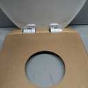 Mayfair Cassel Slow Close Toilet Seat, Easy Clean, Non Slip Premium Wood Seat, Easy Install, Made in USA, Round, White