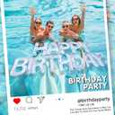 Shappy 20'' Happy Birthday Pool Large Floating Letter Balloons with Adhesive Dots Inflatable Pool Decorations for Summer Birthday Party