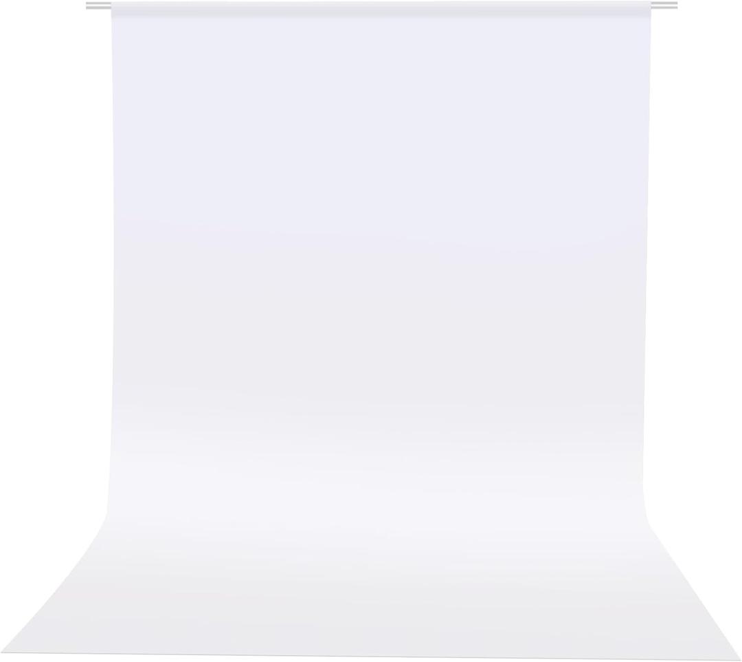 HEMMOTOP Photo Backdrop Curtains, 5x7 ft White Backdrop for Photoshoot, White Photography Seamless Backdrops Background for Easter, Birthday Party, Halloween, Photo, Projector Screen