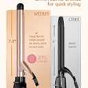 Curling Iron 3/4 Inch, Long Barrel Curling Wand for Long Hair, Ceramic Tourmaline Hair Curling Iron for Small Curls, Double Voltage(100-240V)